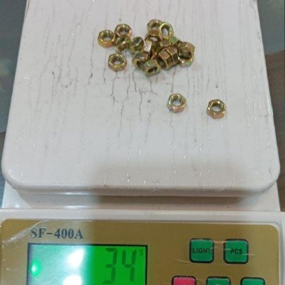 6mmx¼ golden nut (200gross or 600 pc)