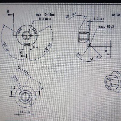Hex flange weld nut