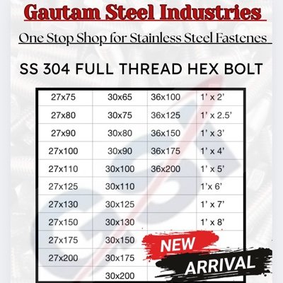 SS FULL THREAD COLD FORGED BOLTS