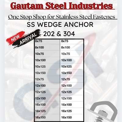 SS WEDGE ANCHOR FASTENER